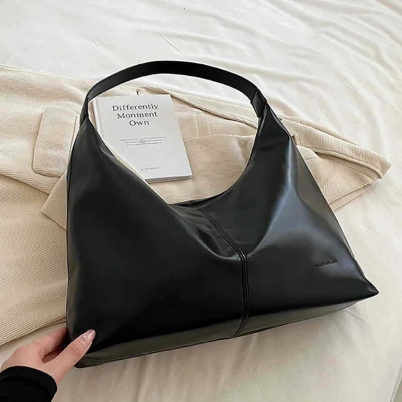Fashion Underarm Bag Crossbody Tote Bag Solid Color Underarm Tote for Women