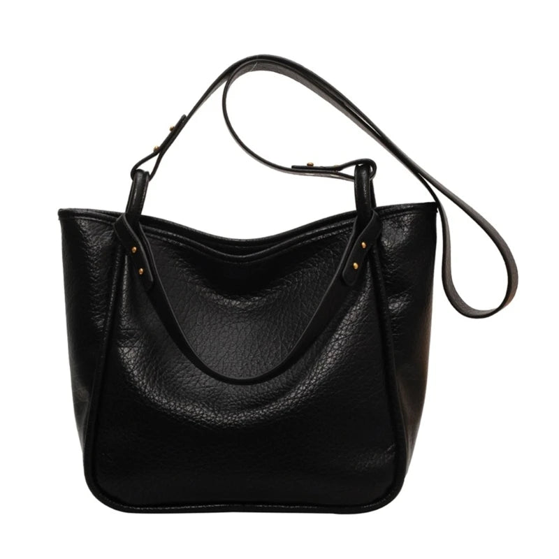Fashion Underarm Tote Large Shoulder Bag Handbag Solid Color Crossbody Tote