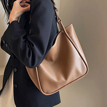 Fashion Underarm Tote Large Shoulder Bag Handbag Solid Color Crossbody Tote