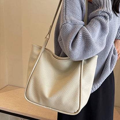 Fashion Underarm Tote Large Shoulder Bag Handbag Solid Color Crossbody Tote