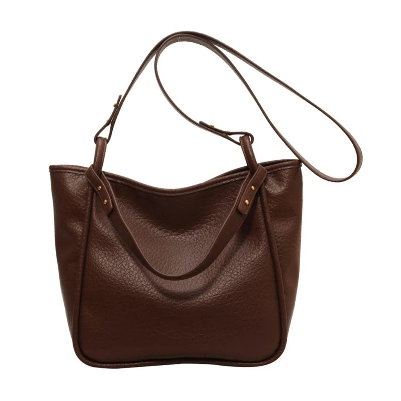 Fashion Underarm Tote Large Shoulder Bag Handbag Solid Color Crossbody Tote