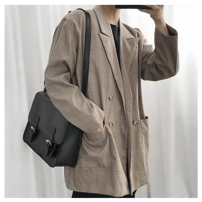 Fashion Unisex Retro Basic Briefcases Backpacks Handbags Women Students School Bottom Studs Satchel Shoulder Bags