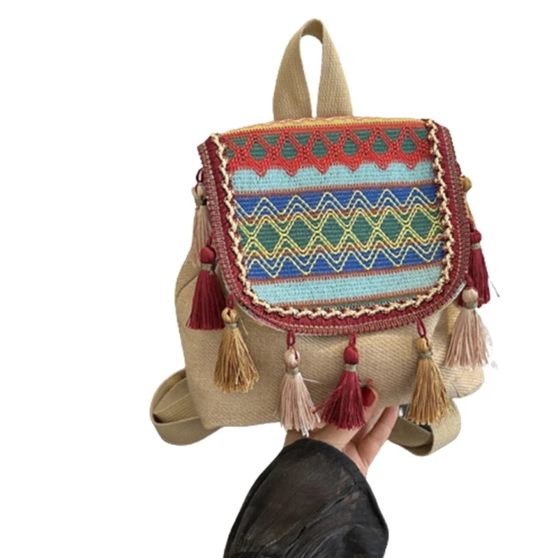 Fashion Versatile Backpack Double Strap Shoulder Bag Large Capacity Travel Bag