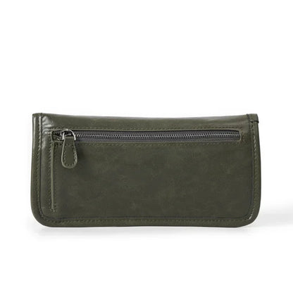 Fashion Vinatge Men's Clutches Medium Long Wallets Men Clutch Handbags Solid Soft Leather Clutch Multi-card Coin Purses Wallets