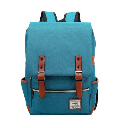 Fashion Vintage Laptop Backpack Women Canvas Bags Men canvas Travel Leisure Backpacks Retro Casual Bag School Bags For Teenager#