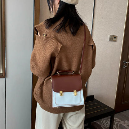 Fashion Vintage Style Female Small Cover Backpacks Day Pack Shoulder Bags Girl School Multifunctional Handbags Mini Sacs