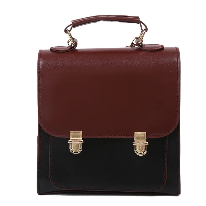 Fashion Vintage Style Female Small Cover Backpacks Day Pack Shoulder Bags Girl School Multifunctional Handbags Mini Sacs