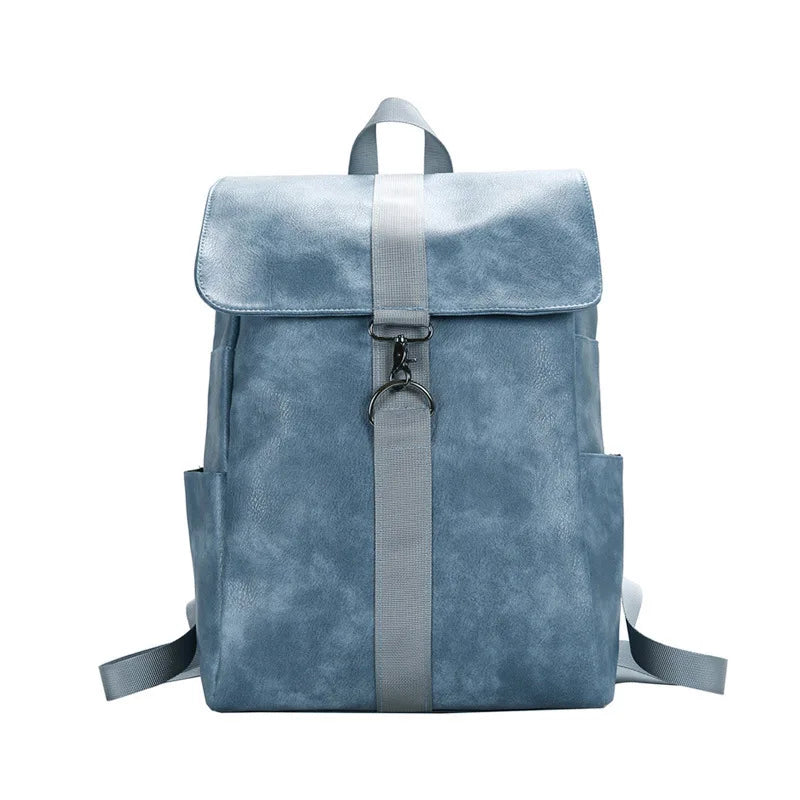 Fashion Vintage Style Unsex High Capacity PU Backpacks Women Man Students Retro School Travel Laptop Shoulder Bags