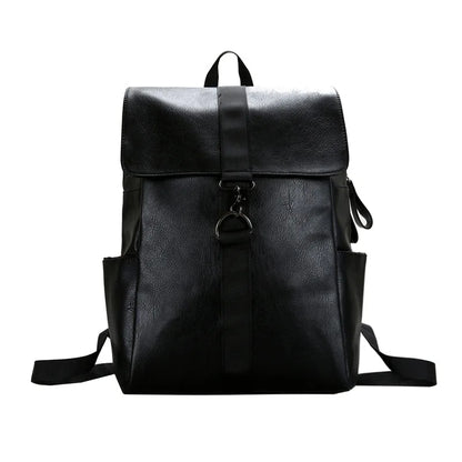 Fashion Vintage Style Unsex High Capacity PU Backpacks Women Man Students Retro School Travel Laptop Shoulder Bags