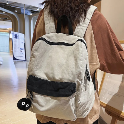 Fashion Vintage Women Canvas Cute Backpack Female Fabric College Backpack Girl Travel School Bag Lady Kawaii Laptop Book Bag New