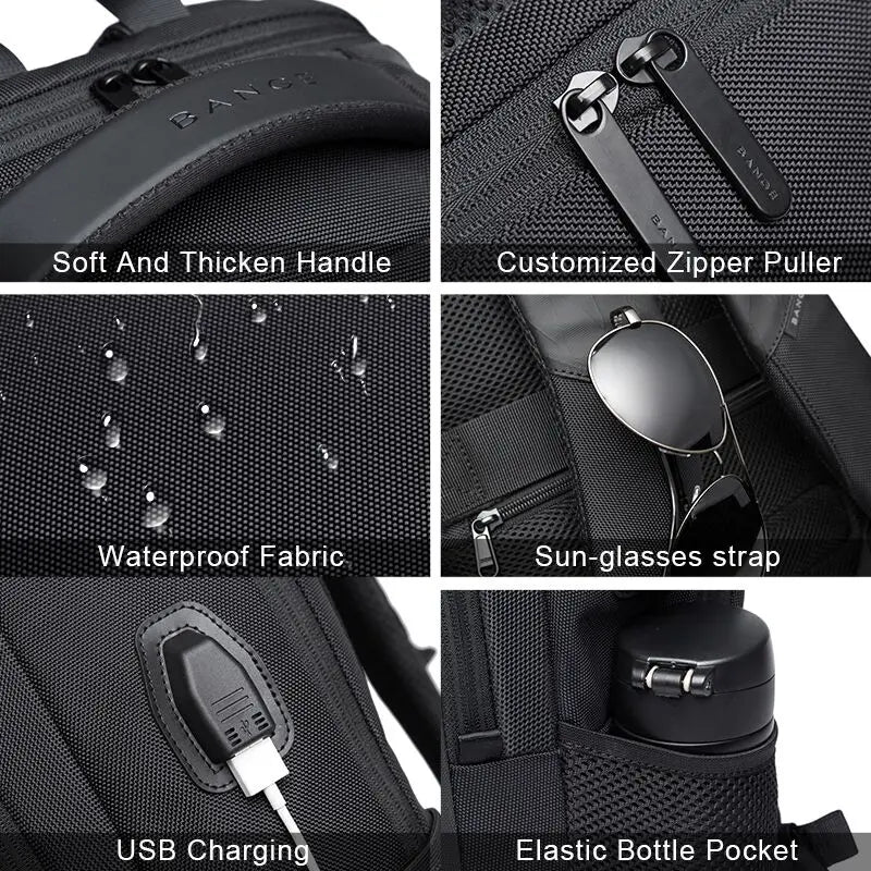 Fashion Waterpoor Resistant Business Backpack Men Travel Notebook Laptop Backpack Bags 15.6 inch Male Mochila Teen