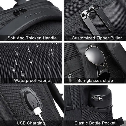 Fashion Waterpoor Resistant Business Backpack Men Travel Notebook Laptop Backpack Bags 15.6 inch Male Mochila Teen