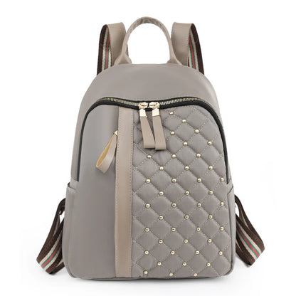 Fashion Waterproof Backpacks Women High Quality Nylon Backpack Female   Travel Back Bag Rivet School Bags for Girls Shoulder Bag