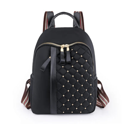 Fashion Waterproof Backpacks Women High Quality Nylon Backpack Female   Travel Back Bag Rivet School Bags for Girls Shoulder Bag