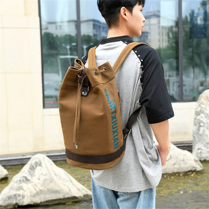 Fashion Waterproof Canvas Backpack Man Casual Rucksack Shoulder Bag Nylon Big Capacity School Bag Knapsack