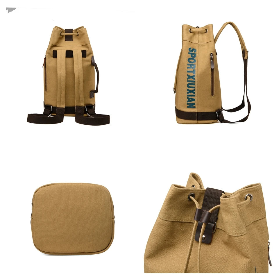 Fashion Waterproof Canvas Backpack Man Casual Rucksack Shoulder Bag Nylon Big Capacity School Bag Knapsack