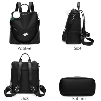 Fashion Waterproof Oxford Cloth Backpack Women Crossbody Shoulder Bag Large Capacity Anti-theft Bookbag For Teenagers Girls 2023