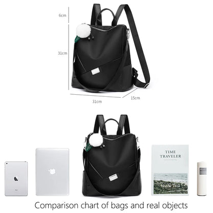Fashion Waterproof Oxford Cloth Backpack Women Crossbody Shoulder Bag Large Capacity Anti-theft Bookbag For Teenagers Girls 2023