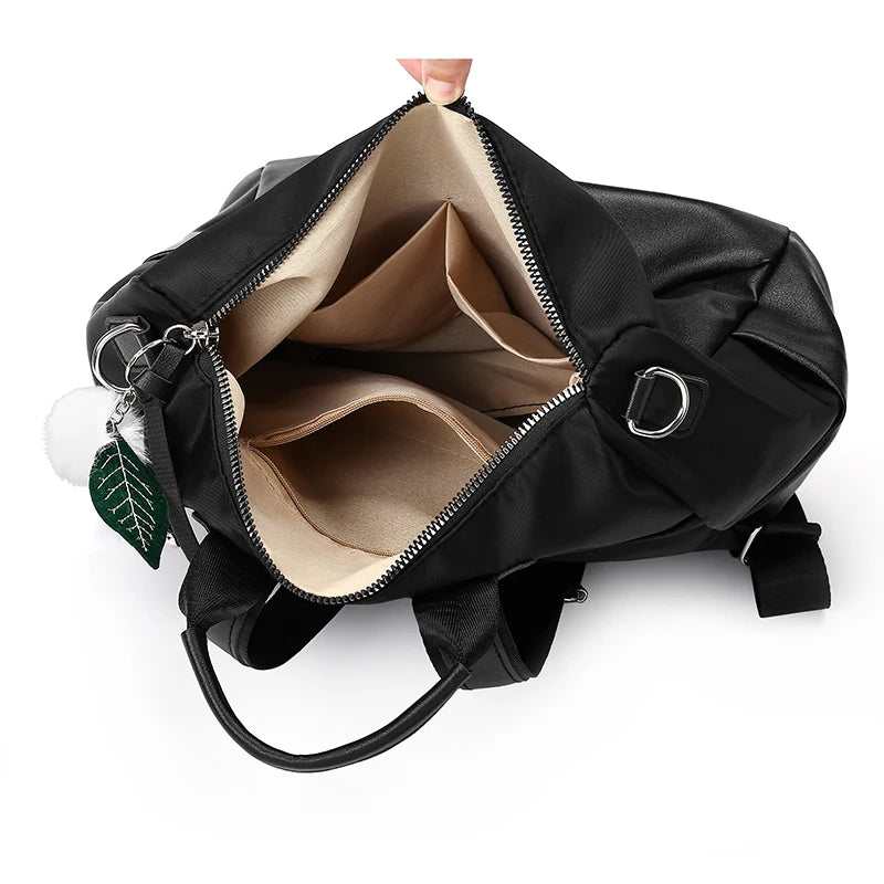 Fashion Waterproof Oxford Cloth Backpack Women Crossbody Shoulder Bag Large Capacity Anti-theft Bookbag For Teenagers Girls 2023