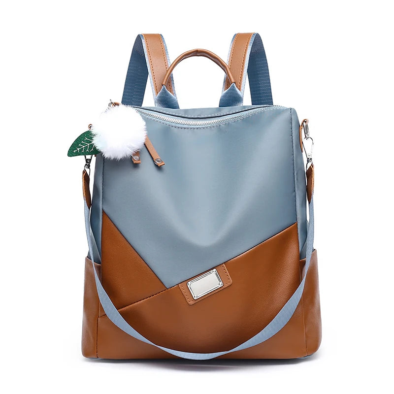 Fashion Waterproof Oxford Cloth Backpack Women Crossbody Shoulder Bag Large Capacity Anti-theft Bookbag For Teenagers Girls 2023