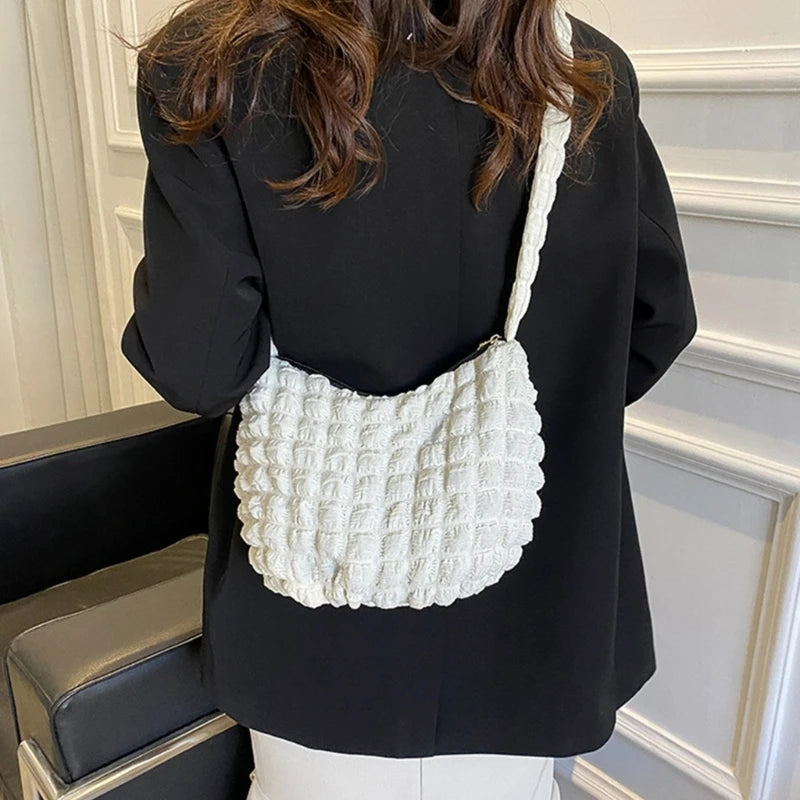 Fashion Winter Casual Nylon Bag for Women Tote Handbag Shoulder Bag Underarm Bag