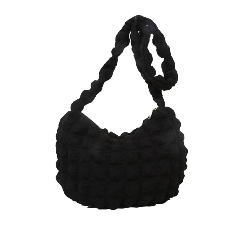Fashion Winter Casual Nylon Bag for Women Tote Handbag Shoulder Bag Underarm Bag