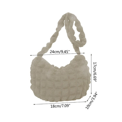 Fashion Winter Casual Nylon Bag for Women Tote Handbag Shoulder Bag Underarm Bag