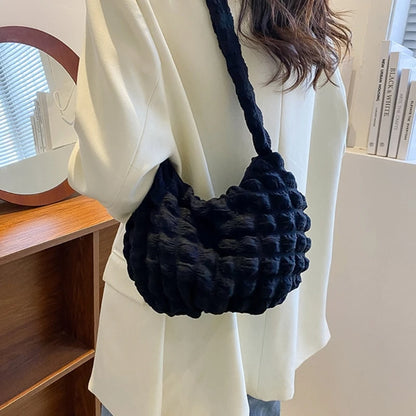 Fashion Winter Casual Nylon Bag for Women Tote Handbag Shoulder Bag Underarm Bag