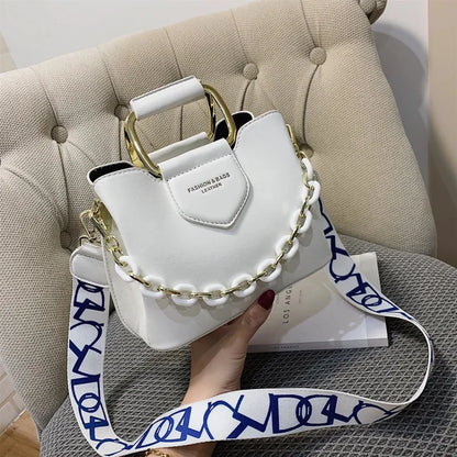 Fashion Women 2024 New High Quality Crossbody s for Ladies Purses Handbags Shoulder Bag PU Leather Chain Design Belt bag