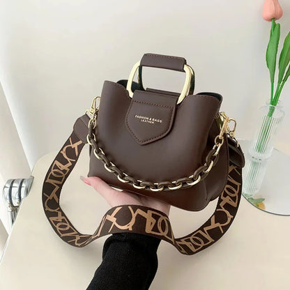 Fashion Women 2024 New High Quality Crossbody s for Ladies Purses Handbags Shoulder Bag PU Leather Chain Design Belt bag