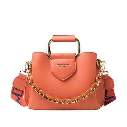 Fashion Women 2024 New High Quality Crossbody s for Ladies Purses Handbags Shoulder Bag PU Leather Chain Design Belt bag