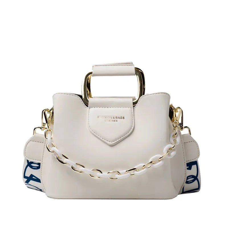 Fashion Women 2024 New High Quality Crossbody s for Ladies Purses Handbags Shoulder Bag PU Leather Chain Design Belt bag
