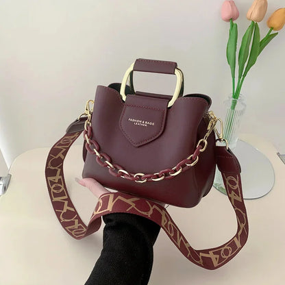 Fashion Women 2024 New High Quality Crossbody s for Ladies Purses Handbags Shoulder Bag PU Leather Chain Design Belt bag