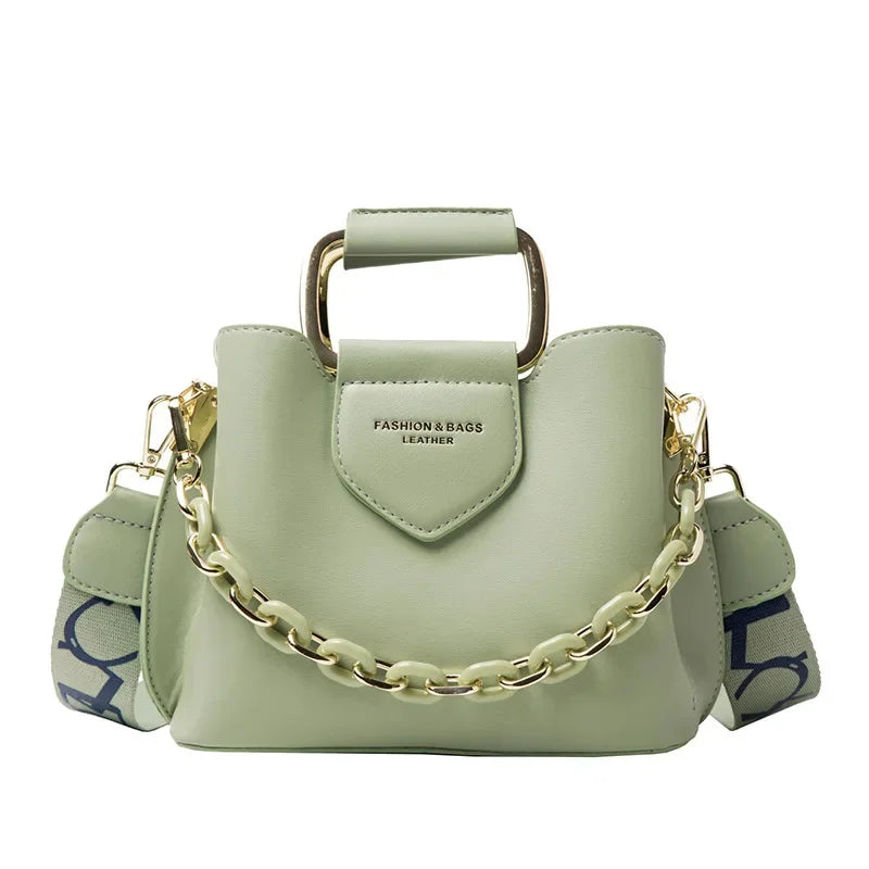 Fashion Women 2024 New High Quality Crossbody s for Ladies Purses Handbags Shoulder Bag PU Leather Chain Design Belt bag