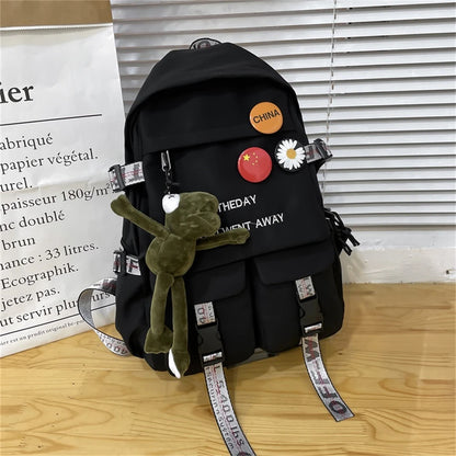 Fashion Women Backpack Designer High Quality Canvas Travel Backpacks for Teenagers Girls 2023 Ladies School Bags Bookpack Sac
