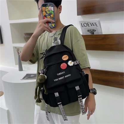 Fashion Women Backpack Designer High Quality Canvas Travel Backpacks for Teenagers Girls 2023 Ladies School Bags Bookpack Sac