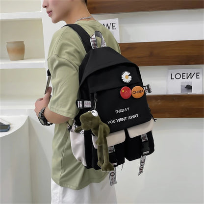 Fashion Women Backpack Designer High Quality Canvas Travel Backpacks for Teenagers Girls 2023 Ladies School Bags Bookpack Sac