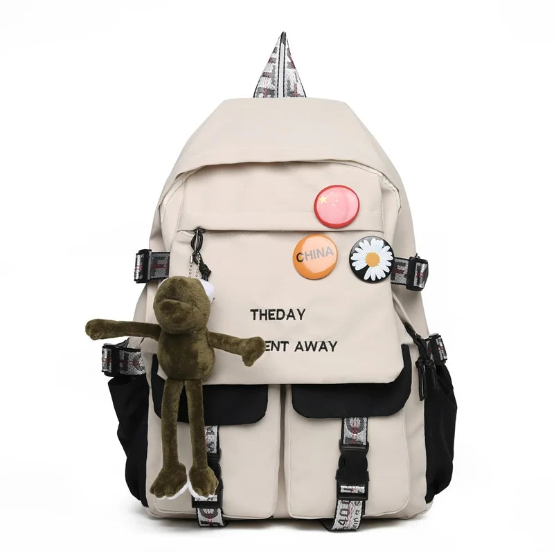 Fashion Women Backpack Designer High Quality Canvas Travel Backpacks for Teenagers Girls 2023 Ladies School Bags Bookpack Sac