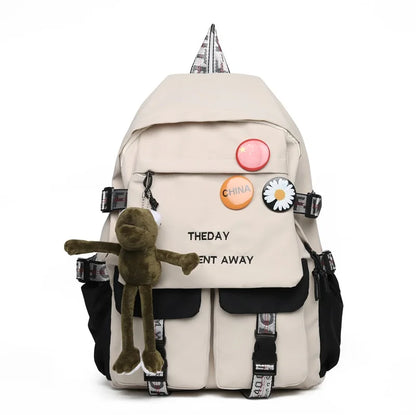 Fashion Women Backpack Designer High Quality Canvas Travel Backpacks for Teenagers Girls 2023 Ladies School Bags Bookpack Sac