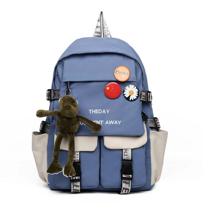 Fashion Women Backpack Designer High Quality Canvas Travel Backpacks for Teenagers Girls 2023 Ladies School Bags Bookpack Sac
