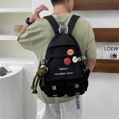 Fashion Women Backpack Designer High Quality Canvas Travel Backpacks for Teenagers Girls 2023 Ladies School Bags Bookpack Sac