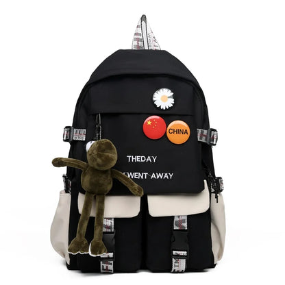 Fashion Women Backpack Designer High Quality Canvas Travel Backpacks for Teenagers Girls 2023 Ladies School Bags Bookpack Sac
