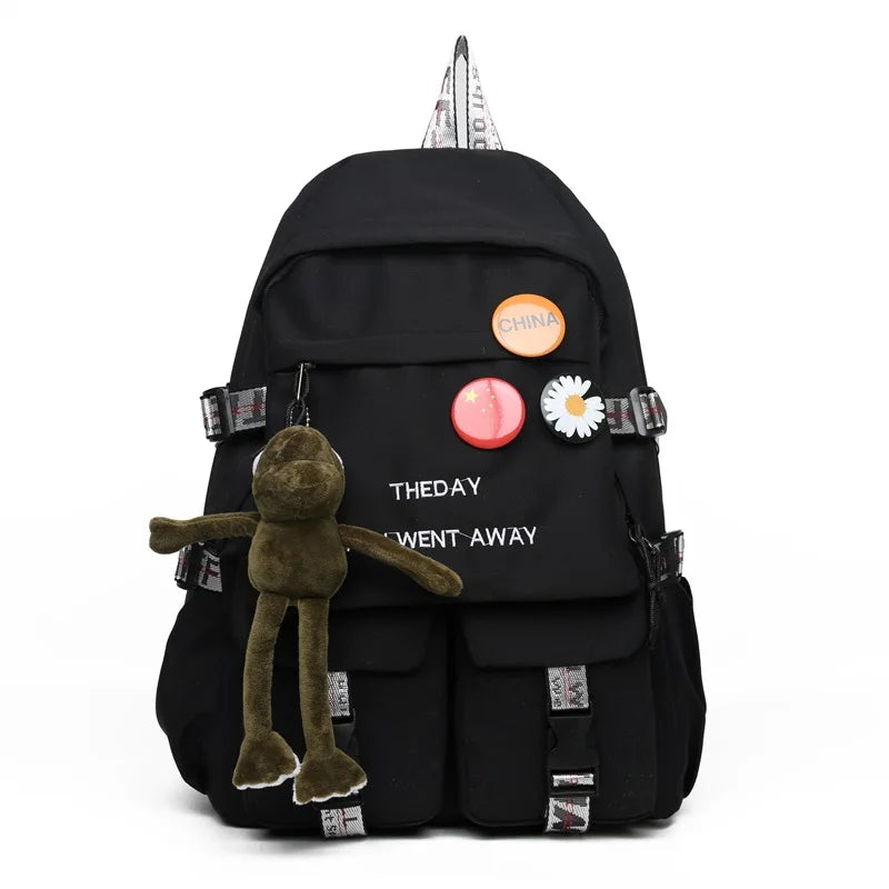 Fashion Women Backpack Designer High Quality Canvas Travel Backpacks for Teenagers Girls 2023 Ladies School Bags Bookpack Sac