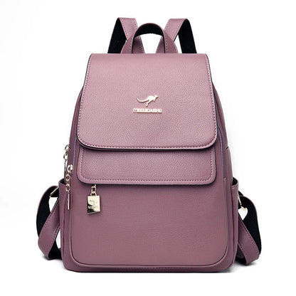 Fashion Women Backpack Designer Pu Leather Travel Back Pack Casual Shoulder Bag High Quality School Bags For Teenagers Girls Sac