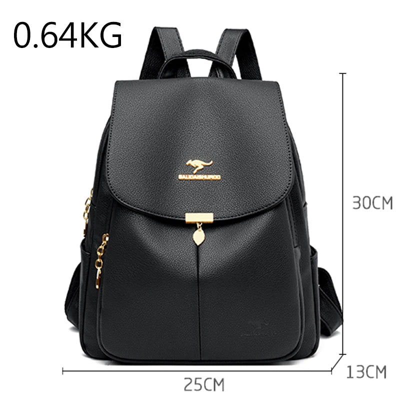 Fashion Women Backpack Designer Pu Leather Travel Back Pack Casual Shoulder Bag High Quality School Bags For Teenagers Girls Sac