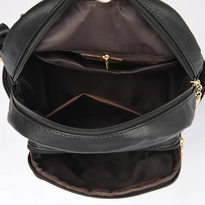 Fashion Women Backpack Designer Pu Leather Travel Back Pack Casual Shoulder Bag High Quality School Bags For Teenagers Girls Sac
