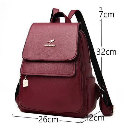 Fashion Women Backpack Designer Pu Leather Travel Back Pack Casual Shoulder Bag High Quality School Bags For Teenagers Girls Sac