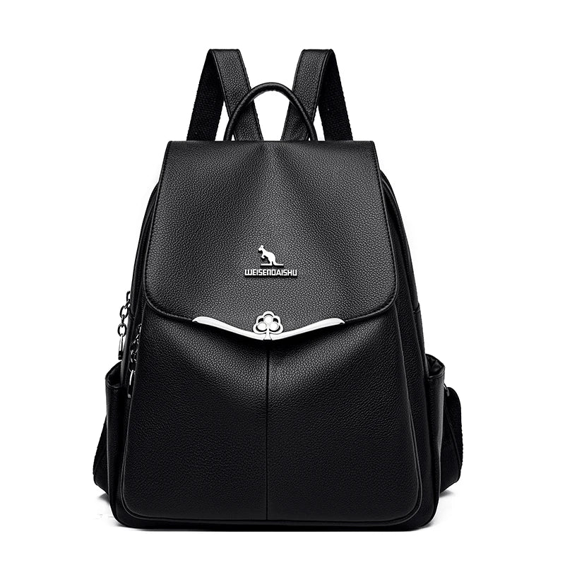 Fashion Women Backpack Designer Pu Leather Travel Back Pack Casual Shoulder Bag High Quality School Bags For Teenagers Girls Sac