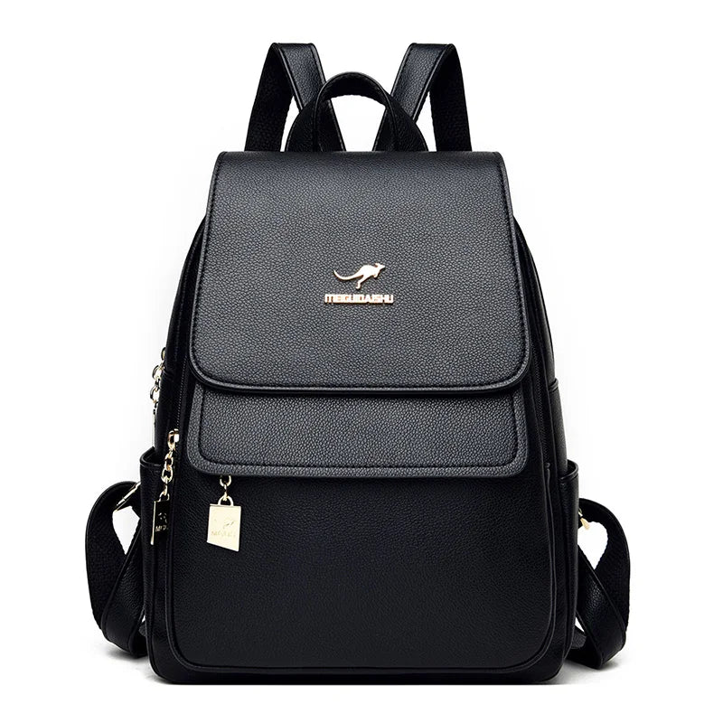 Fashion Women Backpack Designer Pu Leather Travel Back Pack Casual Shoulder Bag High Quality School Bags For Teenagers Girls Sac