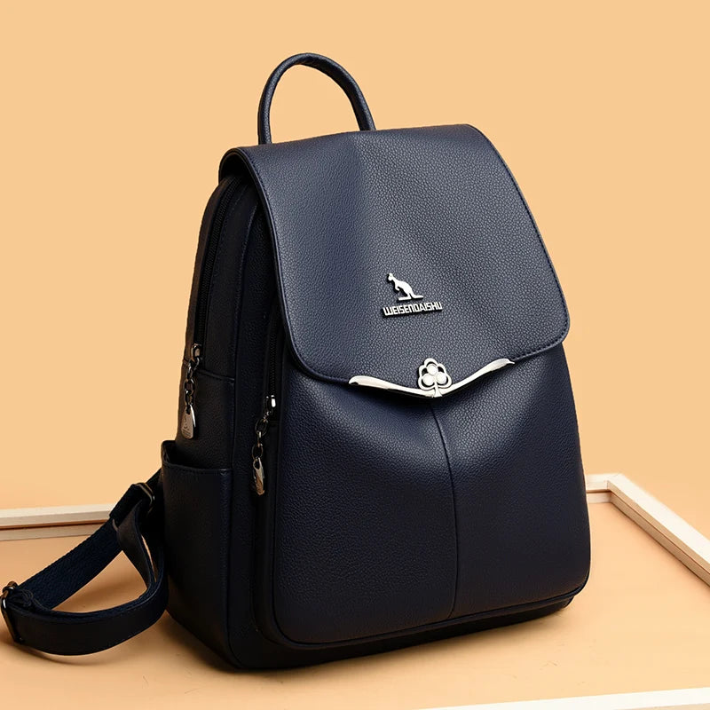 Fashion Women Backpack Designer Pu Leather Travel Back Pack Casual Shoulder Bag High Quality School Bags For Teenagers Girls Sac